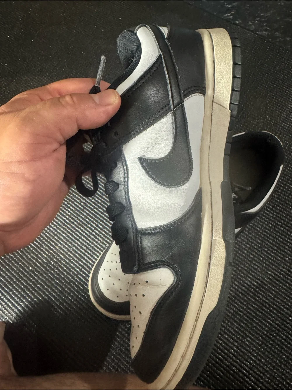 Nike Gray and White Sneaker Interior Label